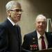 Deputy Consul General of the French Consulate Francois Pellerin talks about Glenn Dickerson's efforts in World War II before awarding him the Knight of the Legion of Honor on Tuesday. Daniel Brenner I AnnArbor.com